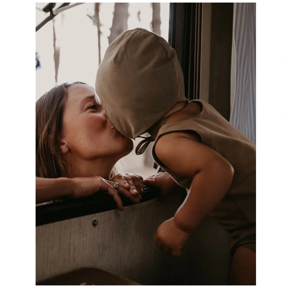 The Simple Folk | Organic Cotton Essential Bonnet Blush | 0/6 M